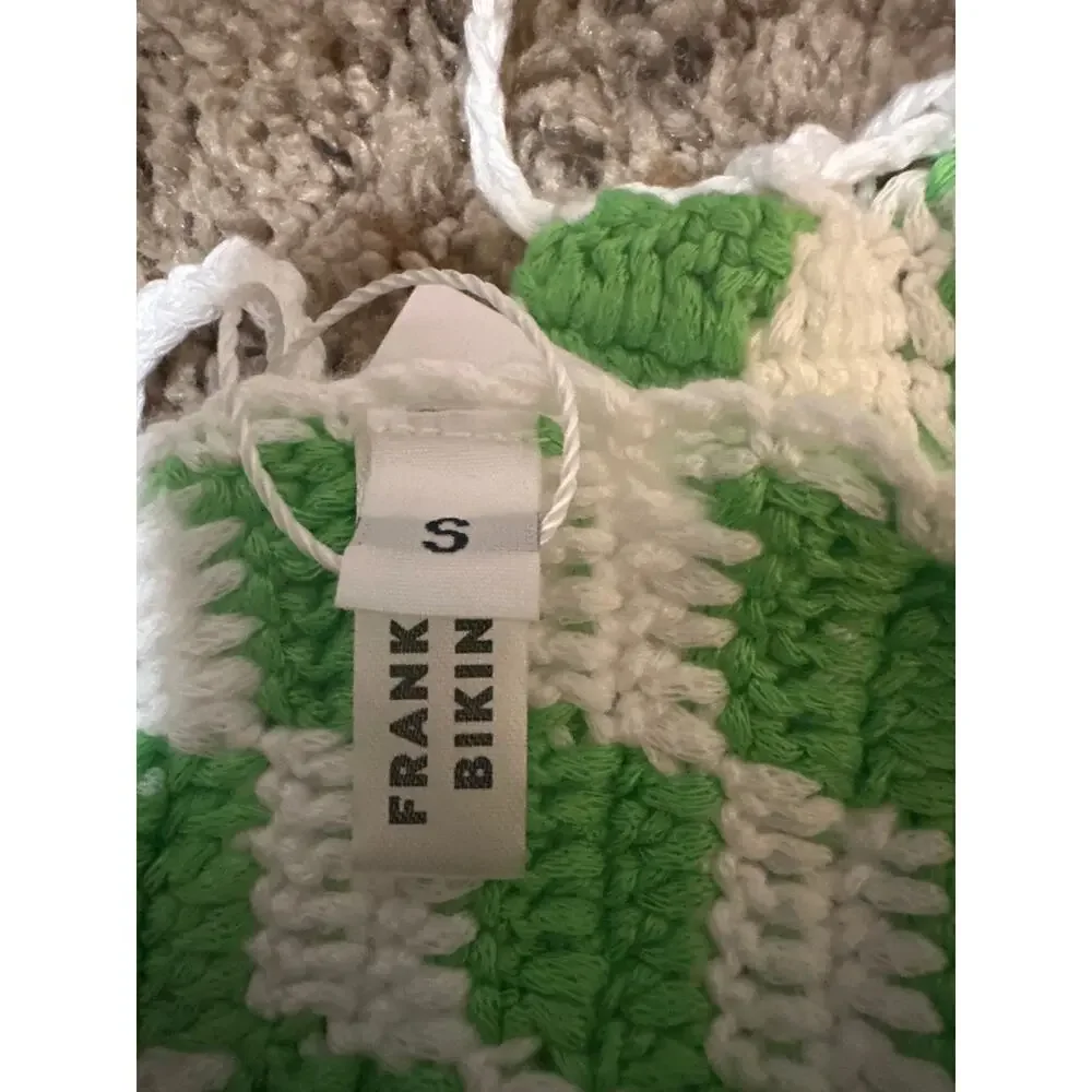 Frankies Bikinis Eliza Crochet Top Size Small New with tags